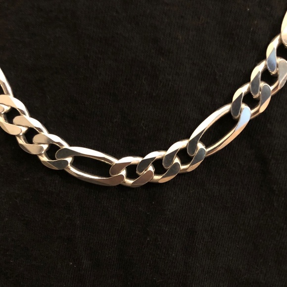 Genuine Sterling Silver Figaro Chain - Picture 6 of 14